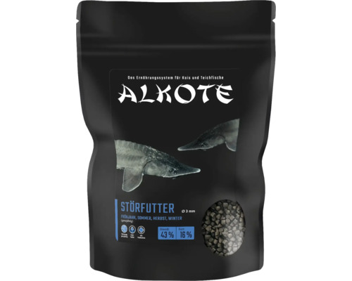 Pond food ALKOTE Premium ornamental sturgeon food 3 mm 750 g staple food with higher energy content, sinking