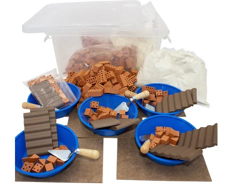 teifoc Kita and primary school box, stone building set M for 5 children 3900g