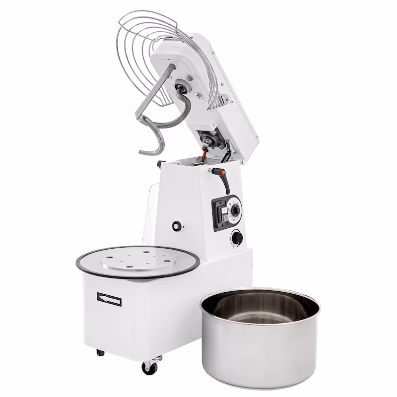 Dough kneading machine - 41 liters / 35 kg - hinged - removable bowl - 2 speeds - 400 V