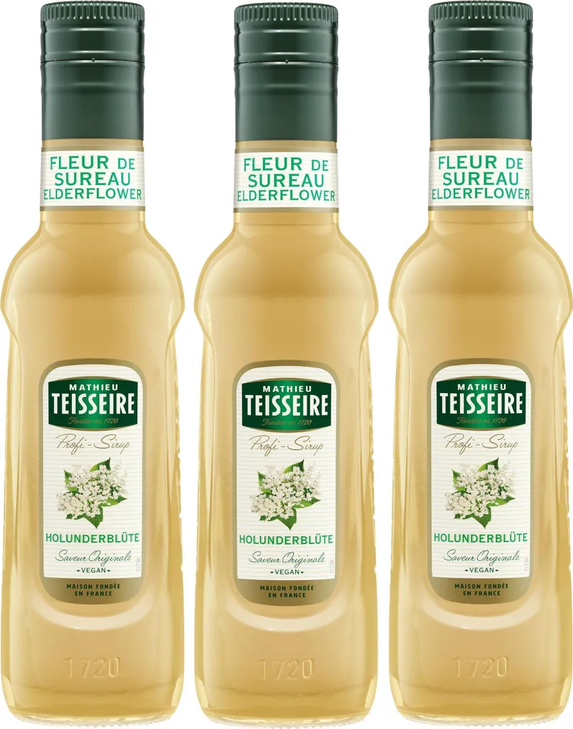 Teisseire elderflower beverage syrup 0.25L (pack of 3)