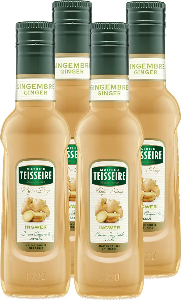 Teisseire Drink Syrup Ginger 0.25L (pack of 4)