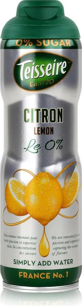 Teisseire Drink Syrup Lemon/Lemon 0% - 600ml (Pack of 1)