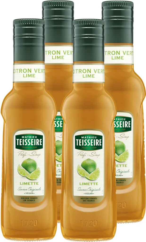 Teisseire Drink Syrup Lime 0.25L (pack of 4)