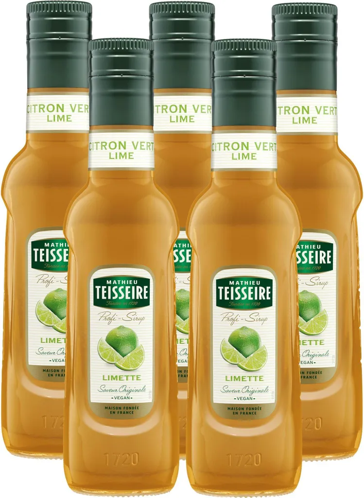 Teisseire Drink Syrup Lime 0.25L (Pack of 5)