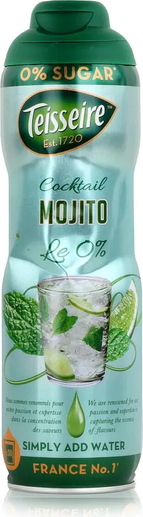 Teisseire Drink Syrup Mojito 0% 600ml - Cocktails (Pack of 1)