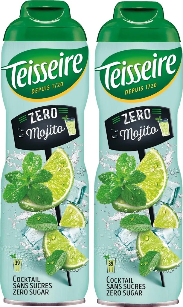 Teisseire Drink Syrup Mojito 0% 600ml - Cocktails (Pack of 2)