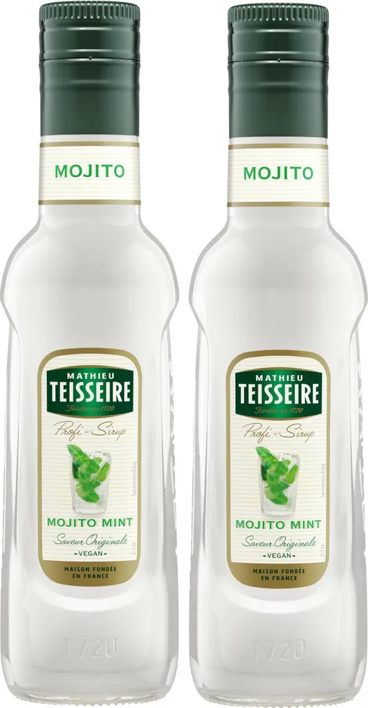 Teisseire Drink Syrup Mojito Mint 0.25L (pack of 2)