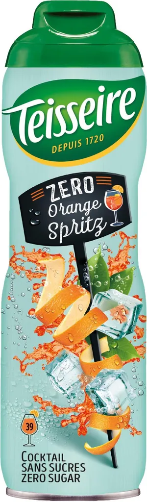 Teisseire Drink Syrup Orange Spritz 0% 600ml - Cocktails (Pack of 1)