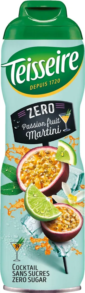 Teisseire Drink Syrup Passion Fruit Martini Passion Fruit 0% 600ml (Pack of 1)