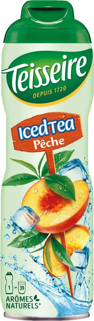 Teisseire Beverage Syrup Peach Tea 600ml - Intense Taste (Pack of 1)