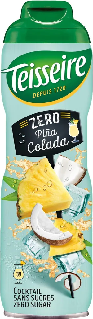 Teisseire Drink Syrup Pina Colada 0% 600ml - Cocktails (Pack of 1)
