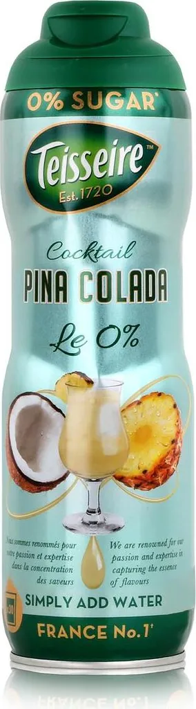 Teisseire Drink Syrup Pina Colada 0% 600ml - Cocktails (Pack of 1)