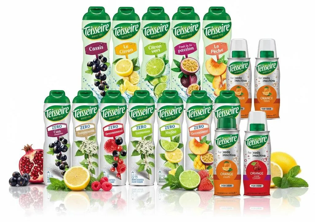 Teisseire syrup 6 x 600ml economy pack - different varieties - Cassis ZERO