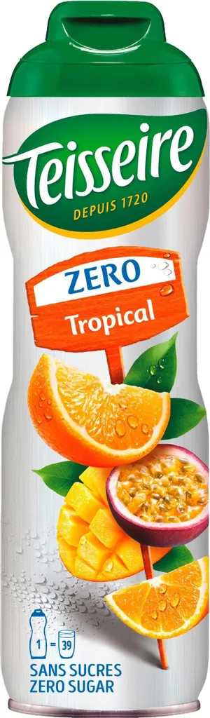 Teisseire Syrup Tropical zero sugar 600ml - cocktails, milkshakes (pack of 1)