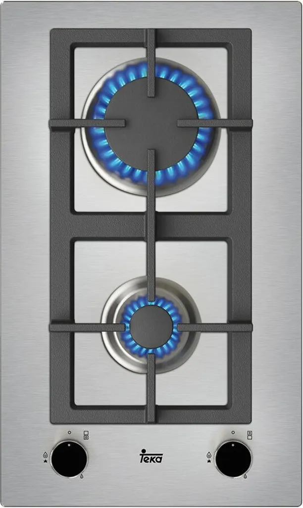 Teka EFX 30.1 2G AI AL CI Nat, Black, Stainless Steel, Integrated, Gas Hob, Stainless Steel, 2 Zone(s), 2 Zone(s)