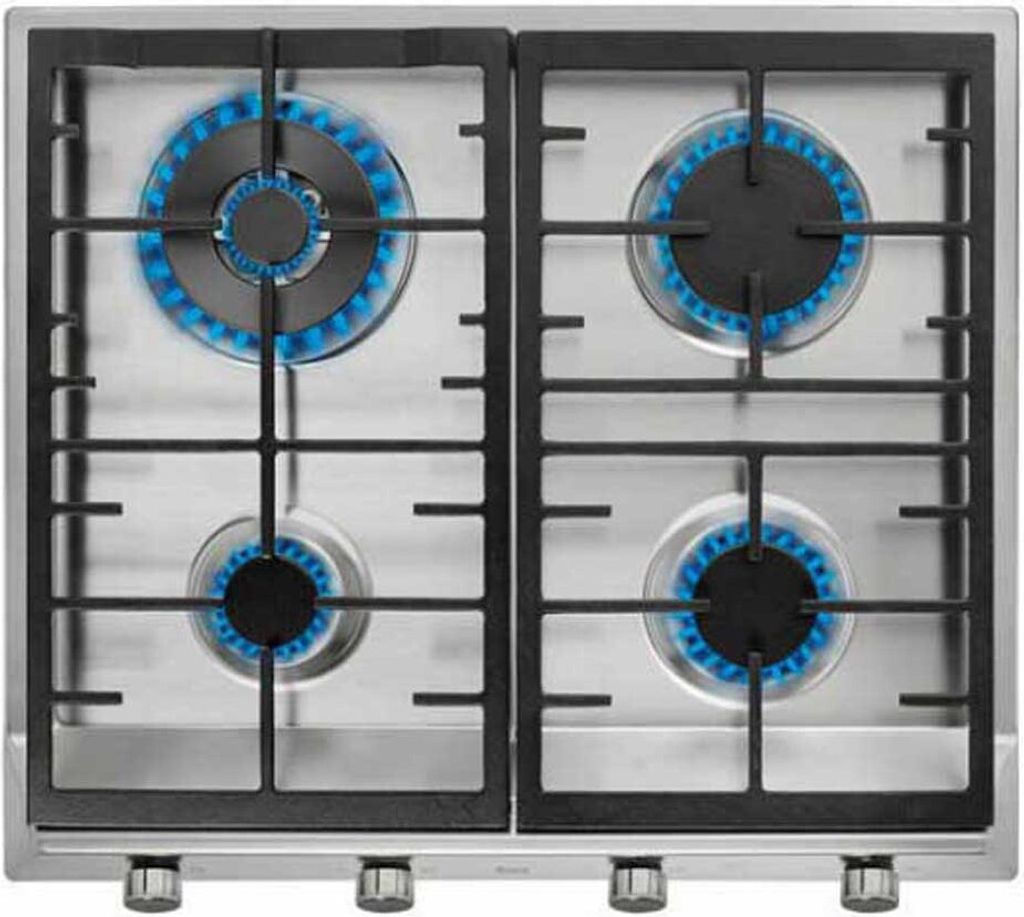Teka EX 60.1 4G AI AL DR CI BTN, Stainless steel, Integrated, 58 cm, Gas hob, Stainless steel, 4 zone(s)