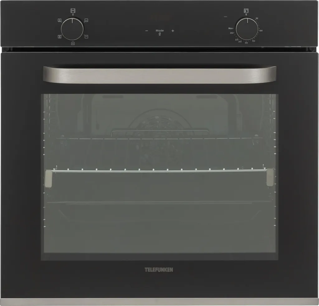 Telefunken Oven | Built-in Oven | 78 Liters | Hot Air Shield | 60 cm Built-in Oven without Cooktop | Black