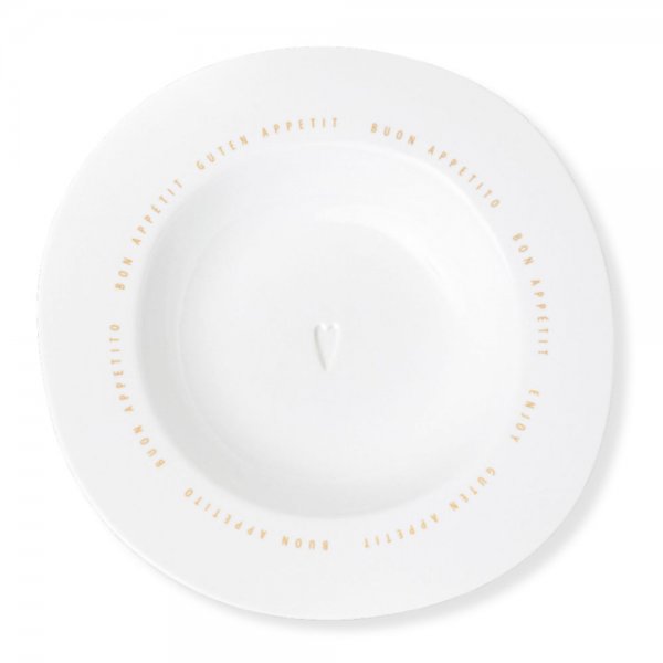 Rader Plate Bon Appetit Deep White-Gold (26cm) Räder Design