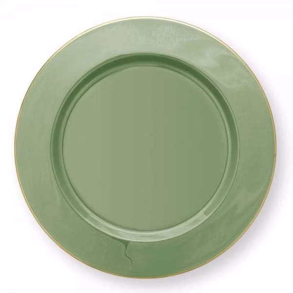 Metal plate, Mid Green, 32cm, by Pip Studio