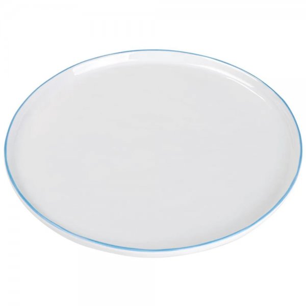 Piana white rim light blue plate (Ø27cm) by Lambert