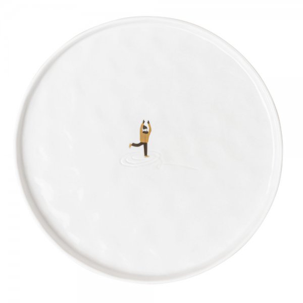 Wheeler plate, snow day, ice skating, 22 cm, by Räder Design
