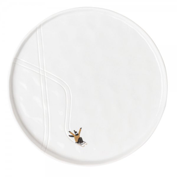 Wheeler plate, snow day, sledding, 22 cm, by Räder Design