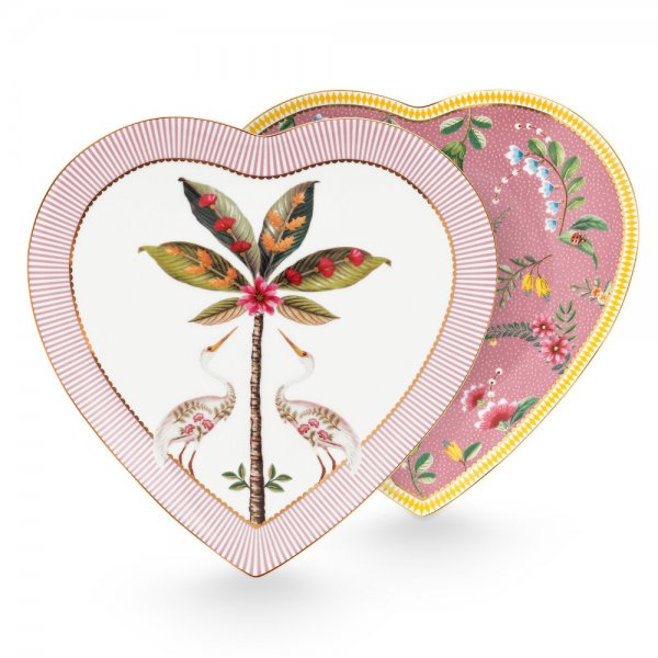 La Majorelle heart-shaped plate set by Pip Studio