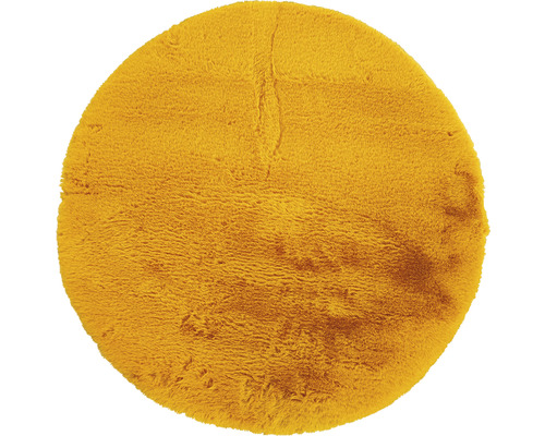 SoleVito Romance mustard yellow carpet, round 160 cm