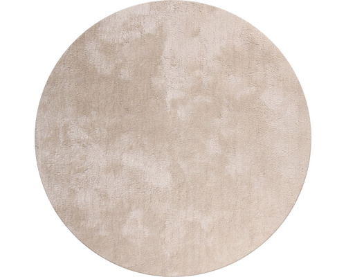 SoleVito Rug Shaggy Wellness beige round Ø 160 cm