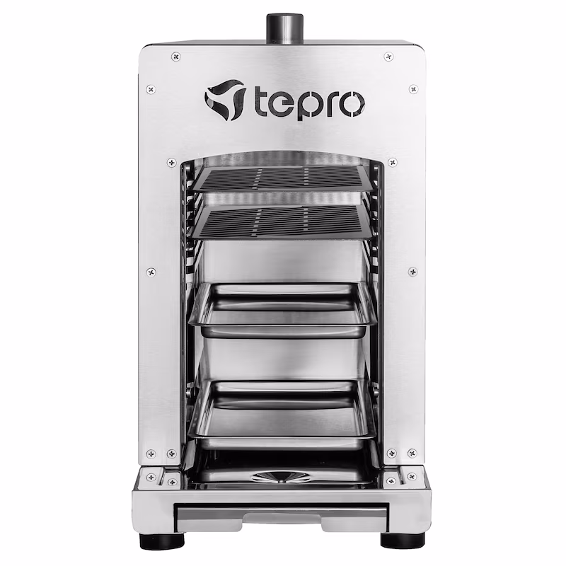 Tepro Toronto top-heat gas grill, stainless steel, 23 cm x 56 cm x 40.5 cm, silver