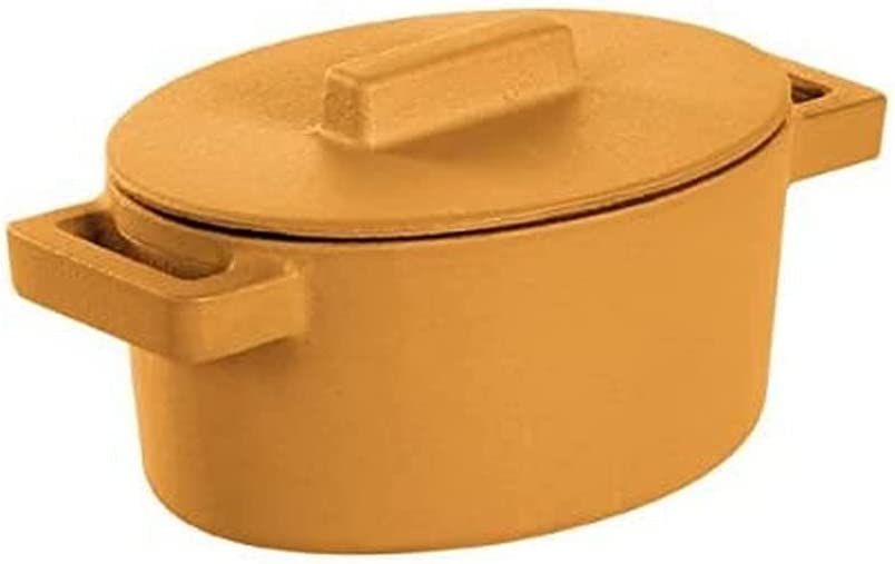 Sambonet terra. Cotto Cast Iron Vanilla Casserole Ov. 13 x 10 cm