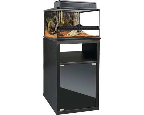 Terrarium combination EXO TERRA including compact top, base cabinet 45 x 45 x 110.5 cm black