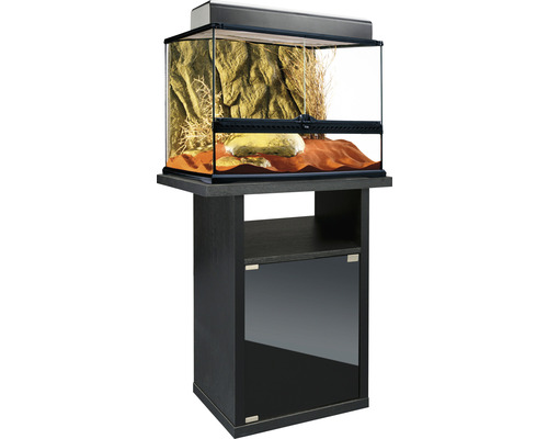 Terrarium combination EXO TERRA including compact top, base cabinet 60 x 45 x 125.5 cm black