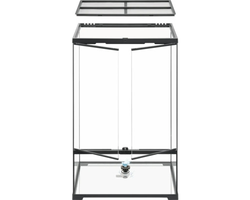Terrarium, Paludarium Exo Terra EX - Pro Paludarium™ Medium X-Tall 60 x 45 x 90 cm with bottom drain, for small aquatic turtles, amphibians, invertebrates, without decoration, substrate and equipment