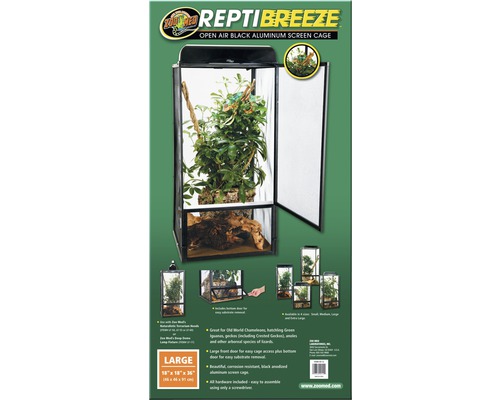 Zoo Med Terrarium Repti Breeze, 40 x 40 x 92 cm, aluminum, without lighting