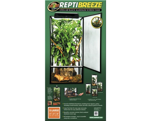 Terrarium ZOO MED Repti Breeze without lighting 61x61x122 cm aluminum