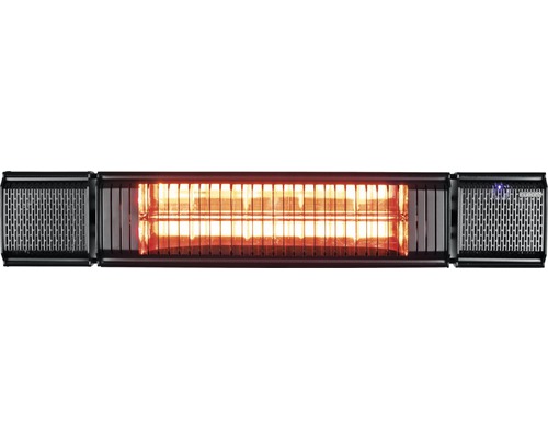 Patio heater Eurom Heat&Beat black 2000 watts IP 65 (dust-tight and jet-proof)