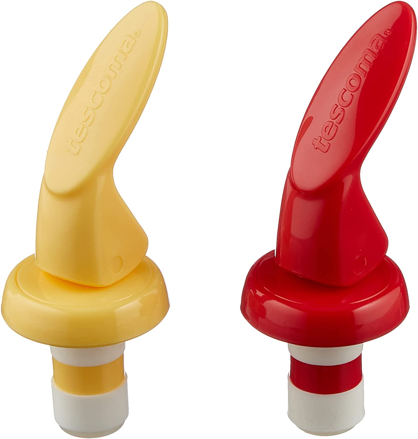 Tescoma 420697 Sealing Caps for Bottles, Yellow/Red, 2 Units