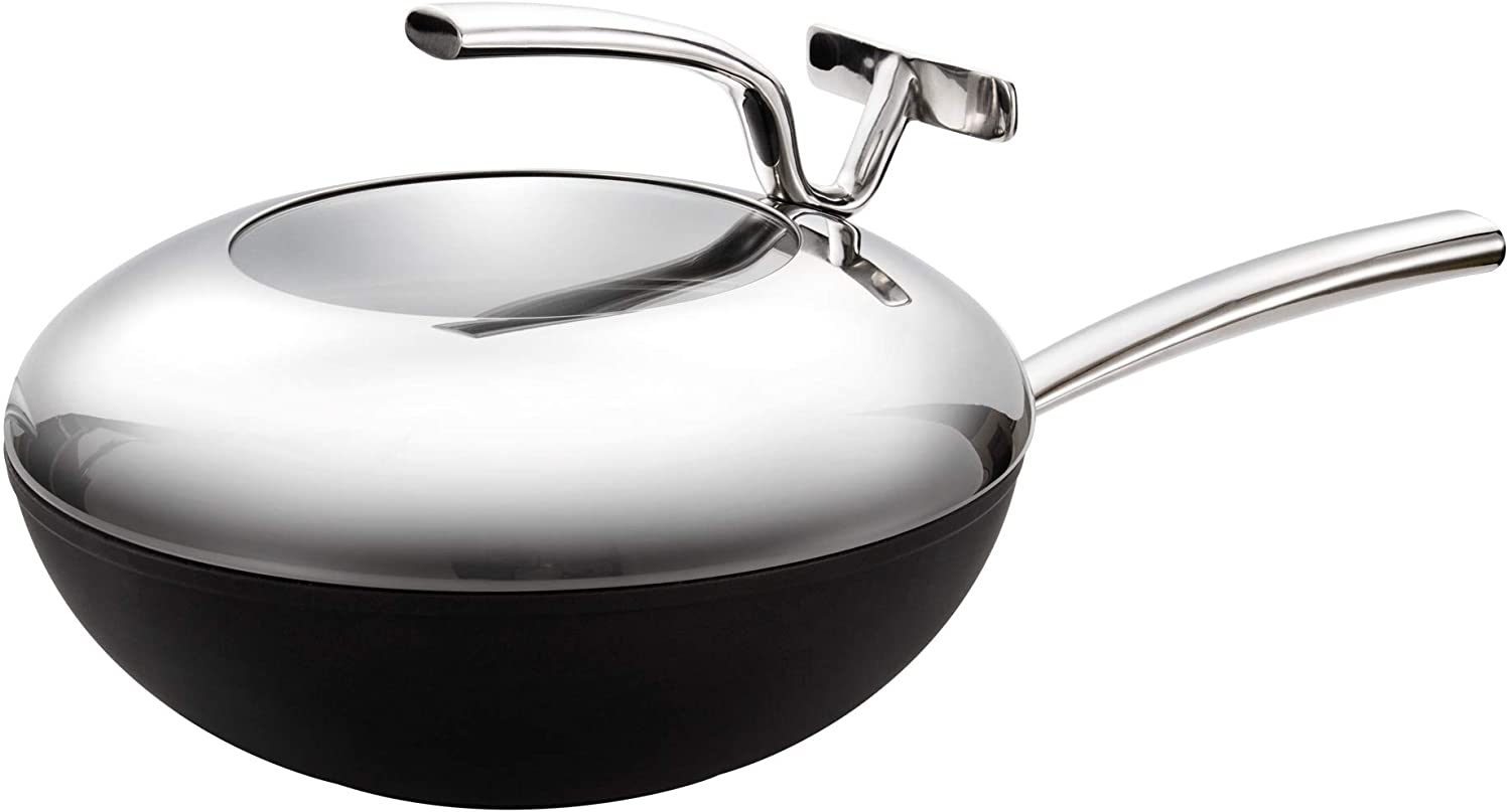 Tescoma 602650 Wok with Lid Stainless Steel Grey