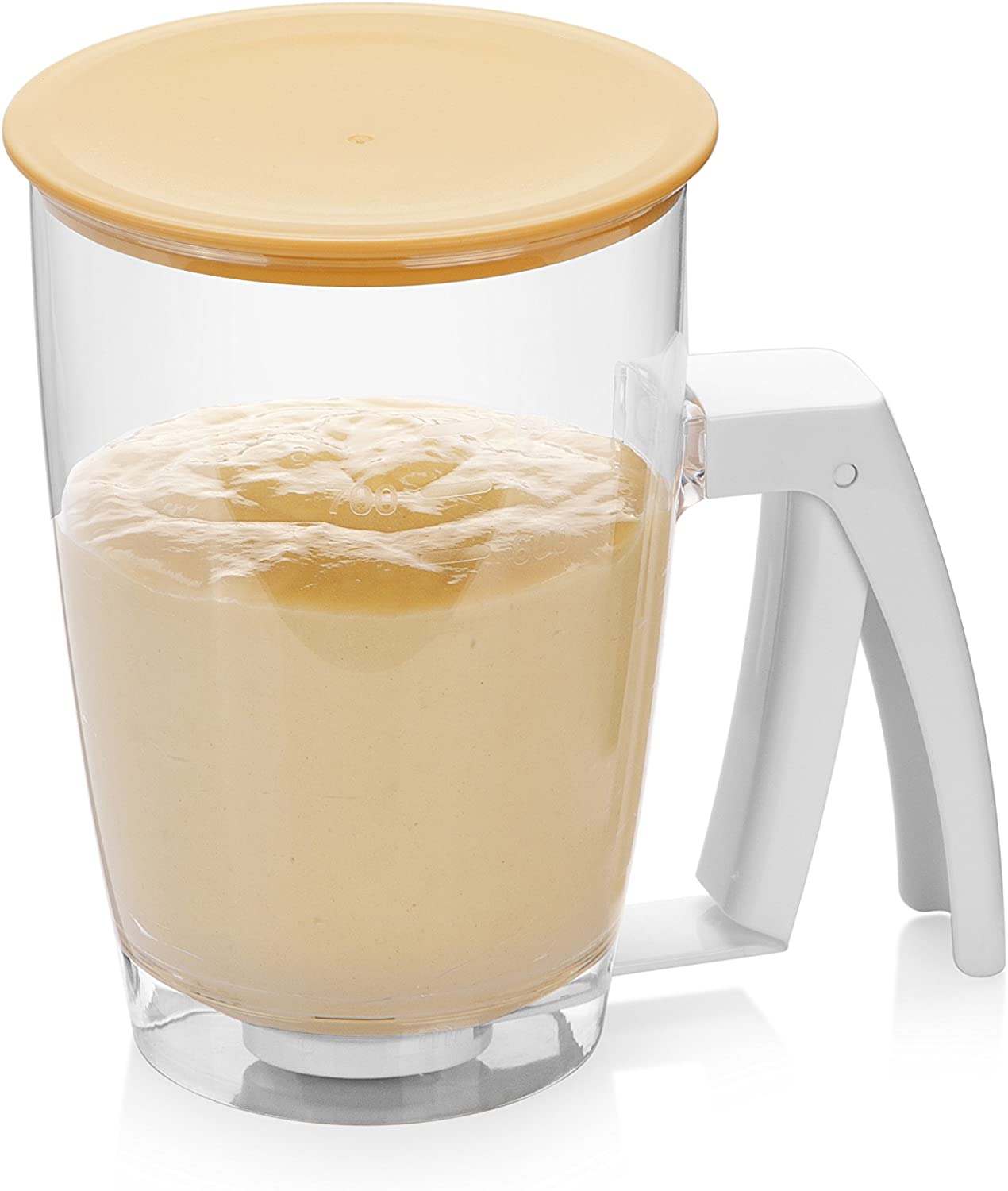 Tescoma Delicia Dough Scoop, Plastic, White/Transparent/Yellow, 17 x 11.8 x 16.4 cm