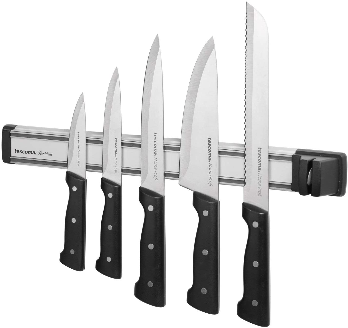 Tescoma Magnetic strip, plastic, black/silver, 8 x 4.5 x 44.9 cm
