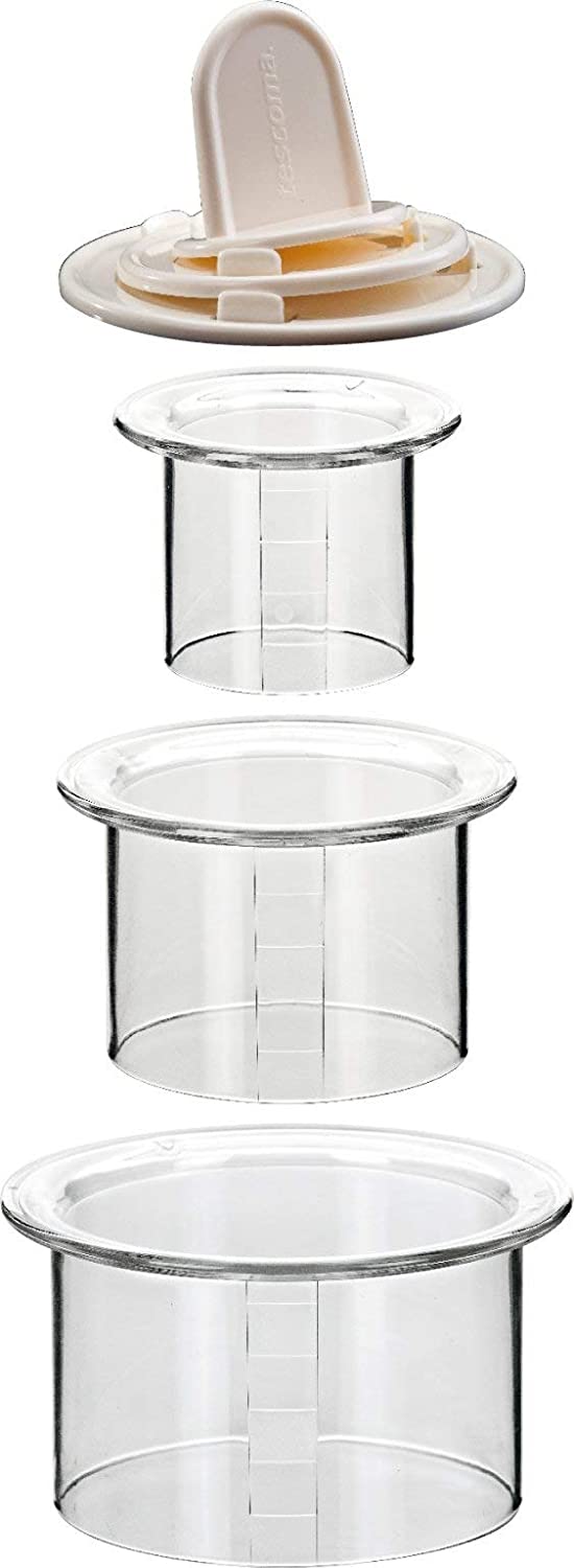 Tescoma Presto Circle Cutters / Moulds, Transparent / White Plastic, 3 Items