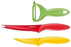 Tescoma Presto Non-Stick Knives and Peeler, Assorted, Set of 3