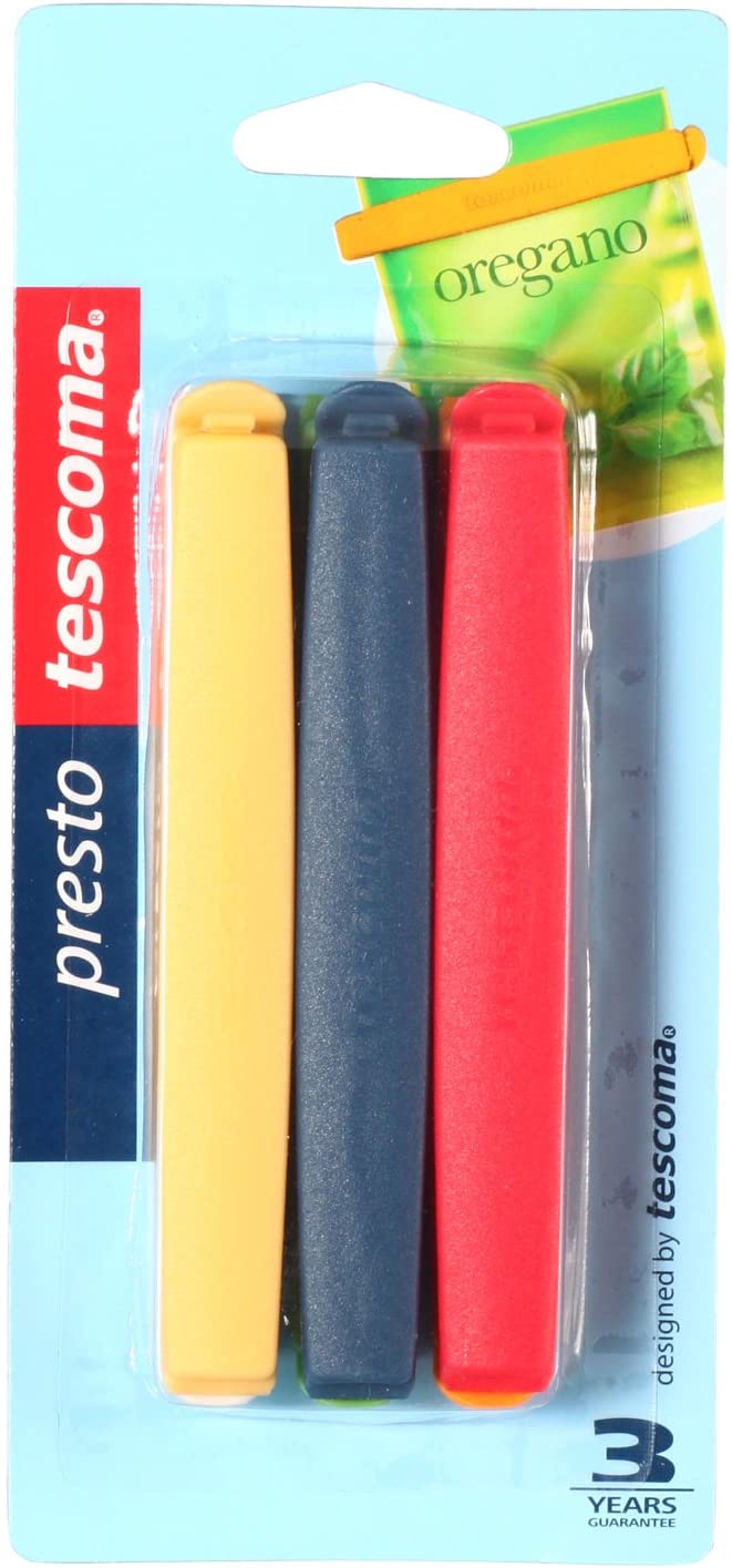 Tescoma Presto Pocket Closure, Assorted, 12 cm, 6 Pieces