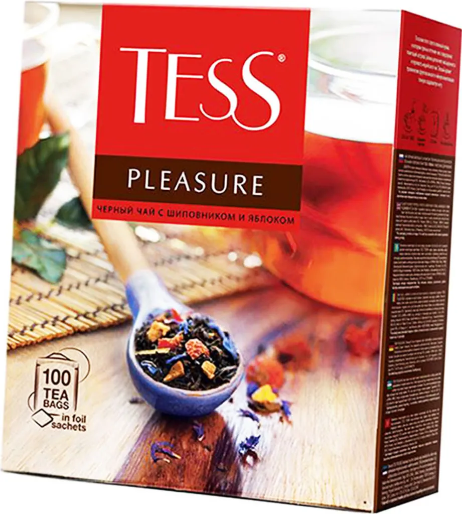 Tess Black Tea Pleasure Exotic Fruits 100 Tea Bags, 150 gm