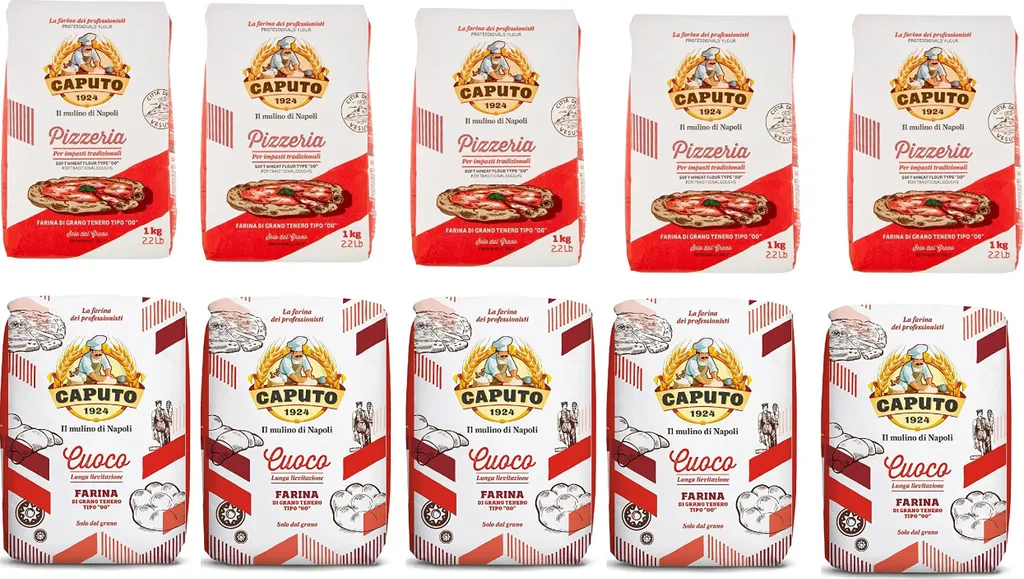 Test package 5x Farina Molino Caputo Pizzeria + 5x Cuoco per Pizza Napoli pizza flour pizza flour 1kg + Italian Gourmet polpa 400g