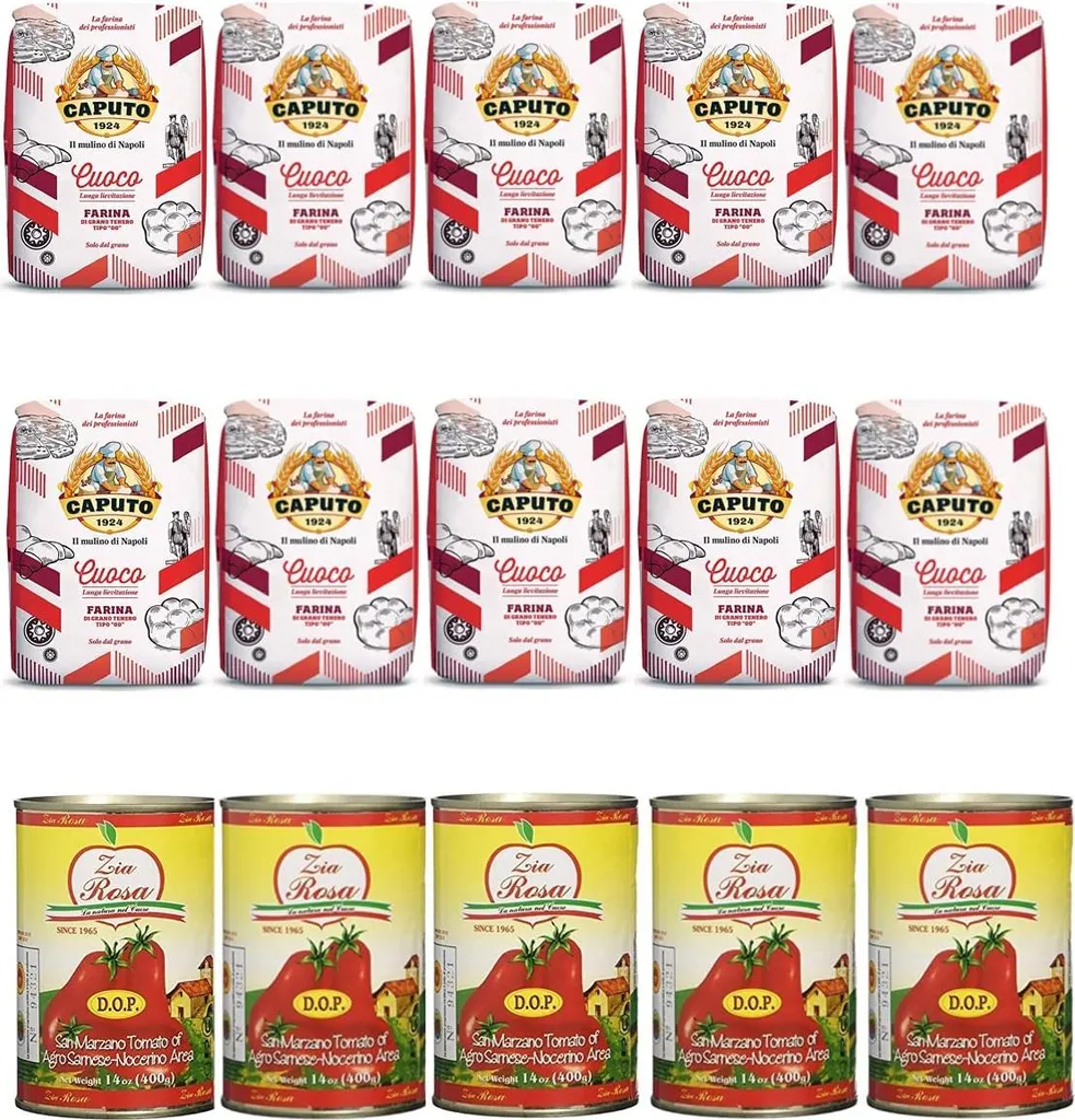 Test package Caputo Cuoco pizza flour flour (10 x 1 kg) + Zia Rosa DOP Pomodoro San Marzano tomato preserves (5 x 400 g) 12000g