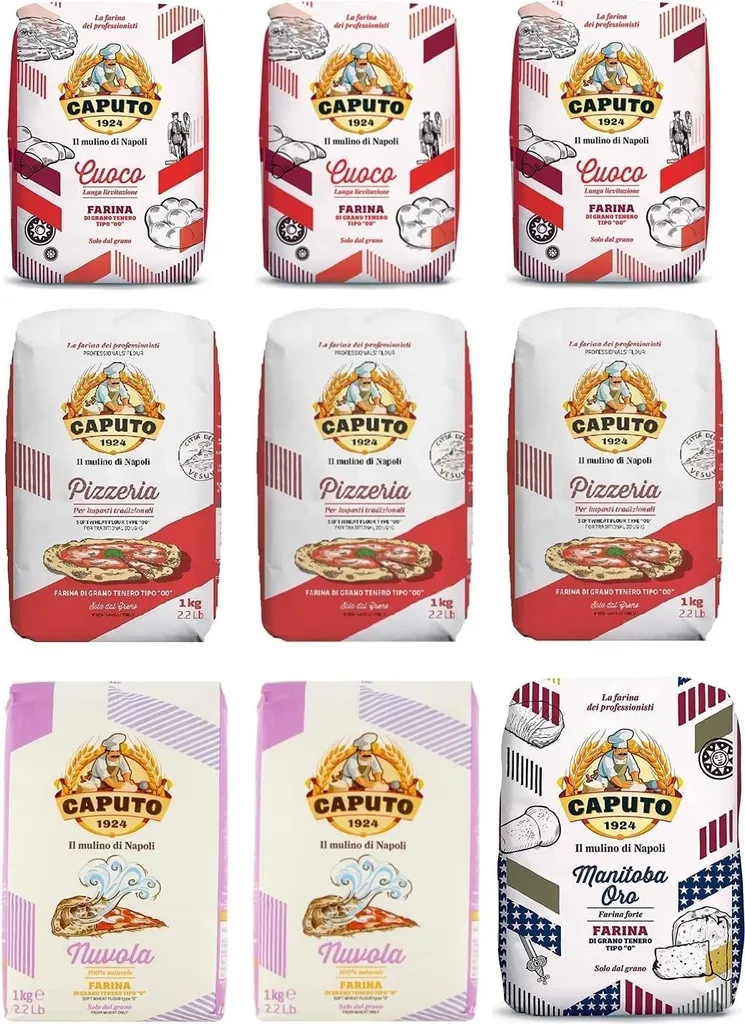 Test package Farina Molino Caputo Nuvola Pizzeria Cuoco Manitoba pizza flour flour (9 x 1kg) 9000g