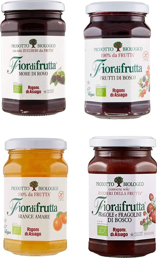Rigoni di Asiago Fiordifrutta bread spreads and jams (4 x 250 g) test package 1000g