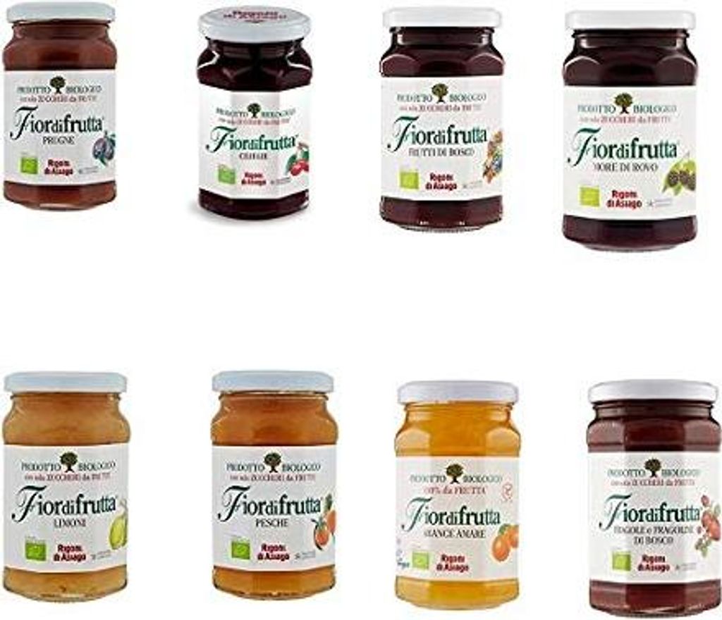 Rigoni di Asiago Fiordifrutta bread spreads and jams (8 x 250 g) test package 2000g